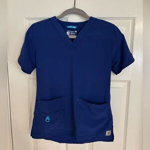 Carhartt Women's Blue V-Neck Scrub Top and Bottoms